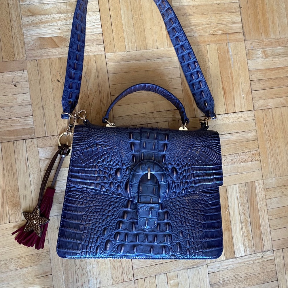 Brahmin embossed leather purse